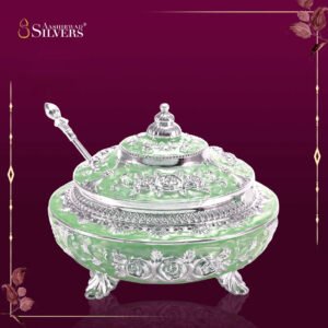 Sugar Pot Light Green Enamel