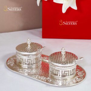 Flower Tray with 2 Roman Sugar Pots